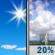 Monday: Sunny then Slight Chance Showers And Thunderstorms